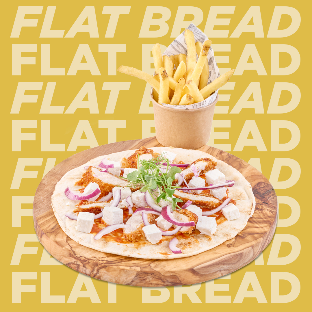 Lebanese Flatbread and fries with your choice of fillings (Teignmouth only dinner)