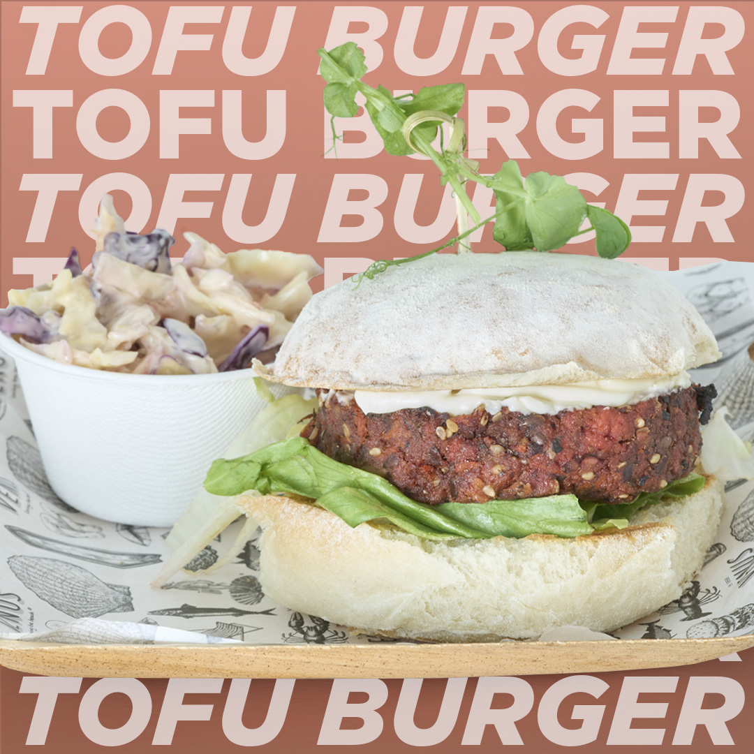 Plant Based Tofu Burger (VGN and Gluten Free available)
