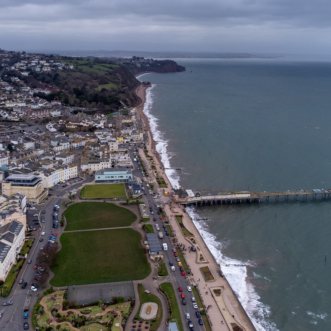 Teignmouth Promenade from the Air